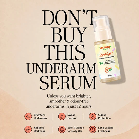 MUSHQ Organics Spotlight Serum – Sweat, Odour & Darkness Control